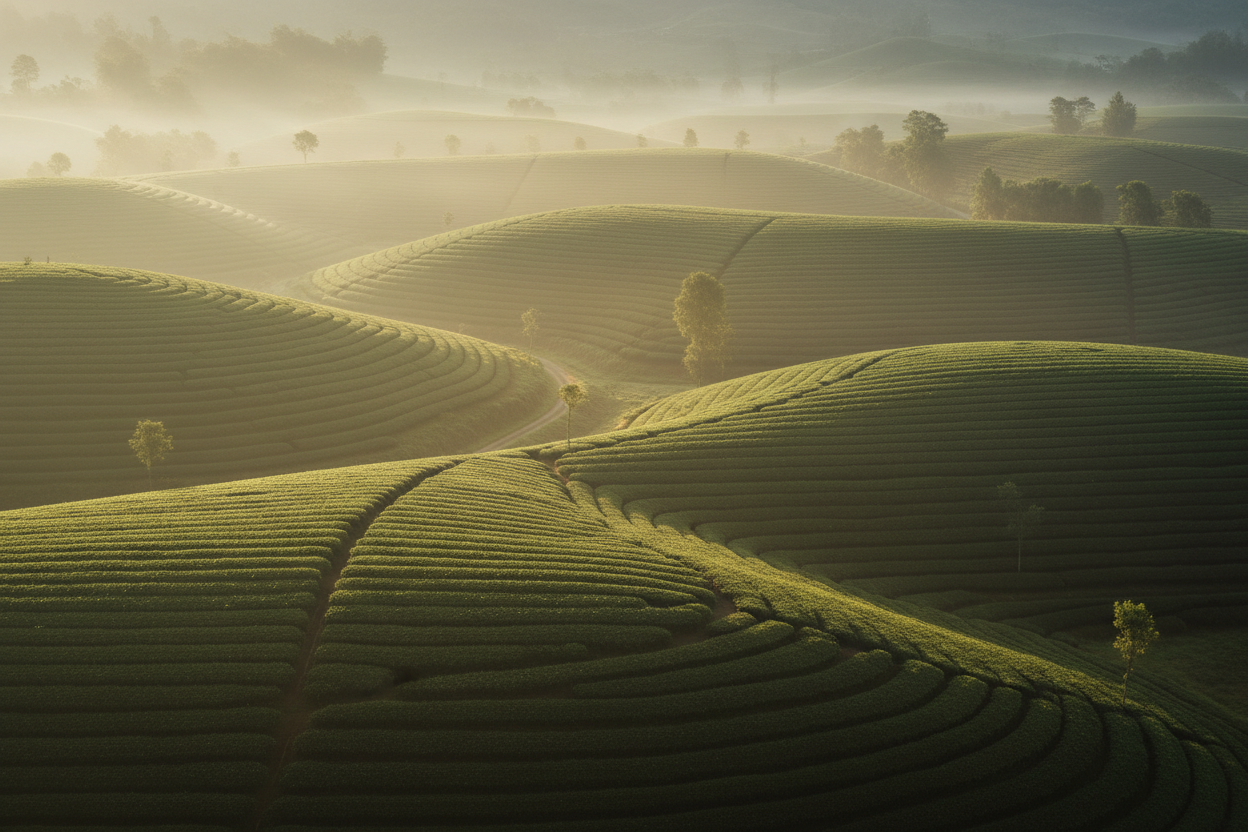 Tea Estate at Golden Hour